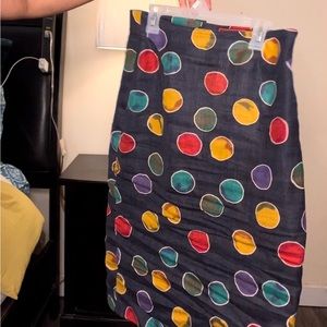 Vintage Polka Dot Pencil Skirt